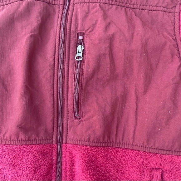 Columbia women's jacket fleece sweater full zip Maroon Red - Picture 7 of 8